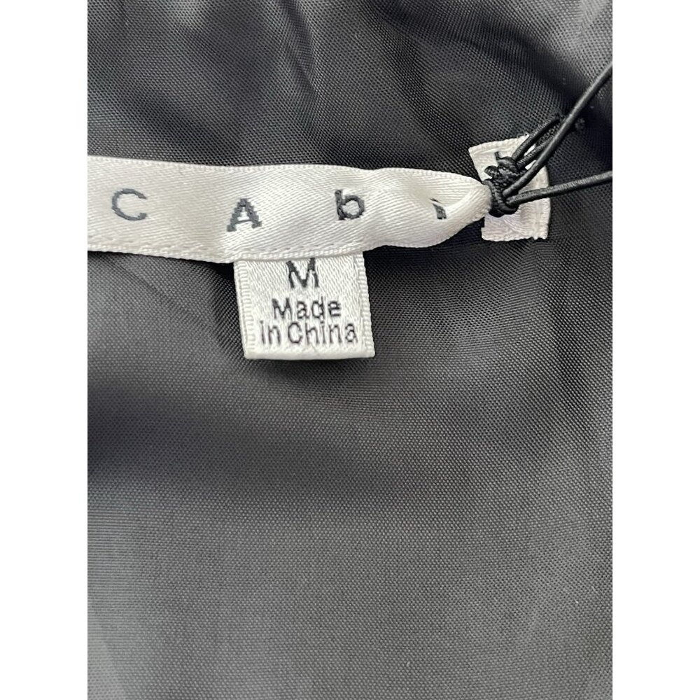Cabi Asymmetrical Wrap Skirt Medium Black Mini Textured Buttons Short Swathe - Picture 8 of 10